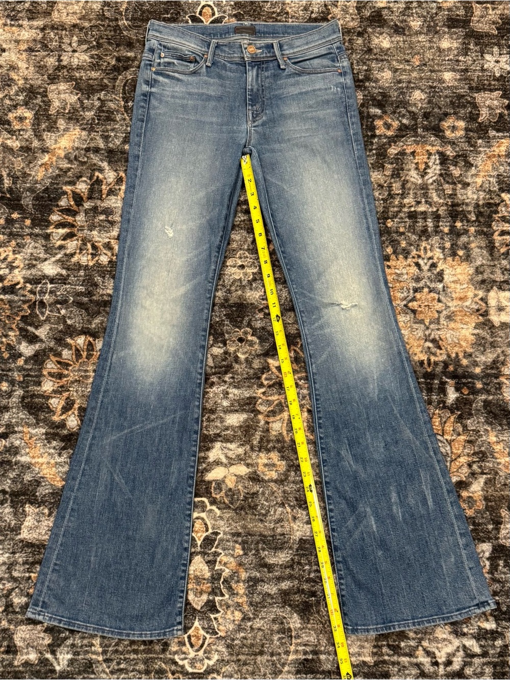 MOTHER The Cruiser Lightly Distressed Flare Jeans